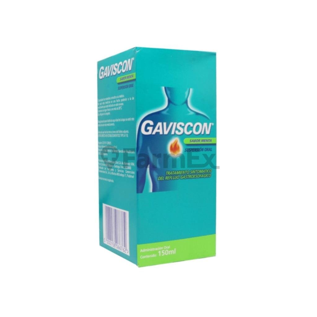 Gaviscon Suspensión Oral Sabor Menta x 150 mL Farmex-BanMedica-Persistente